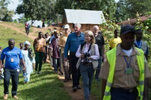 Franklin Graham, Greta Van Susteren, and the Samaritan's Purse staff members came to observe some of our projects in the Foya area