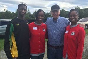 The twins with Franklin Graham