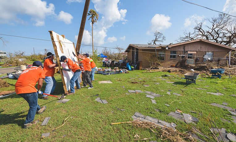 Samaritan's Purse volunteers are serving from five locations in Texas.