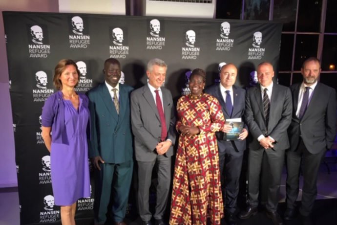 Dr. Atar, second from left, received recognition from the United Nations for his medical work in war-torn areas of Sudan and South Sudan.