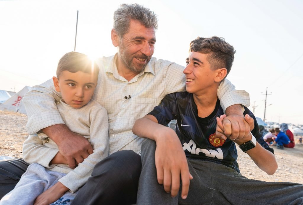 This family is now thankful to be safe in Bardarash camp