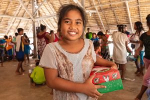 Shoebox gifts meet grateful hearts in Tarawa where local churches are busy reaching communities through Operation Christmas Child.