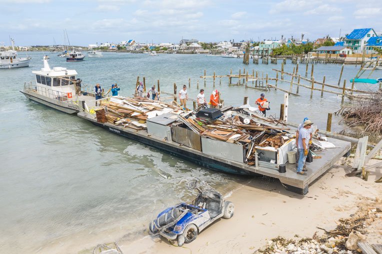 We cleared so much storm debris that it filled 67 barges.