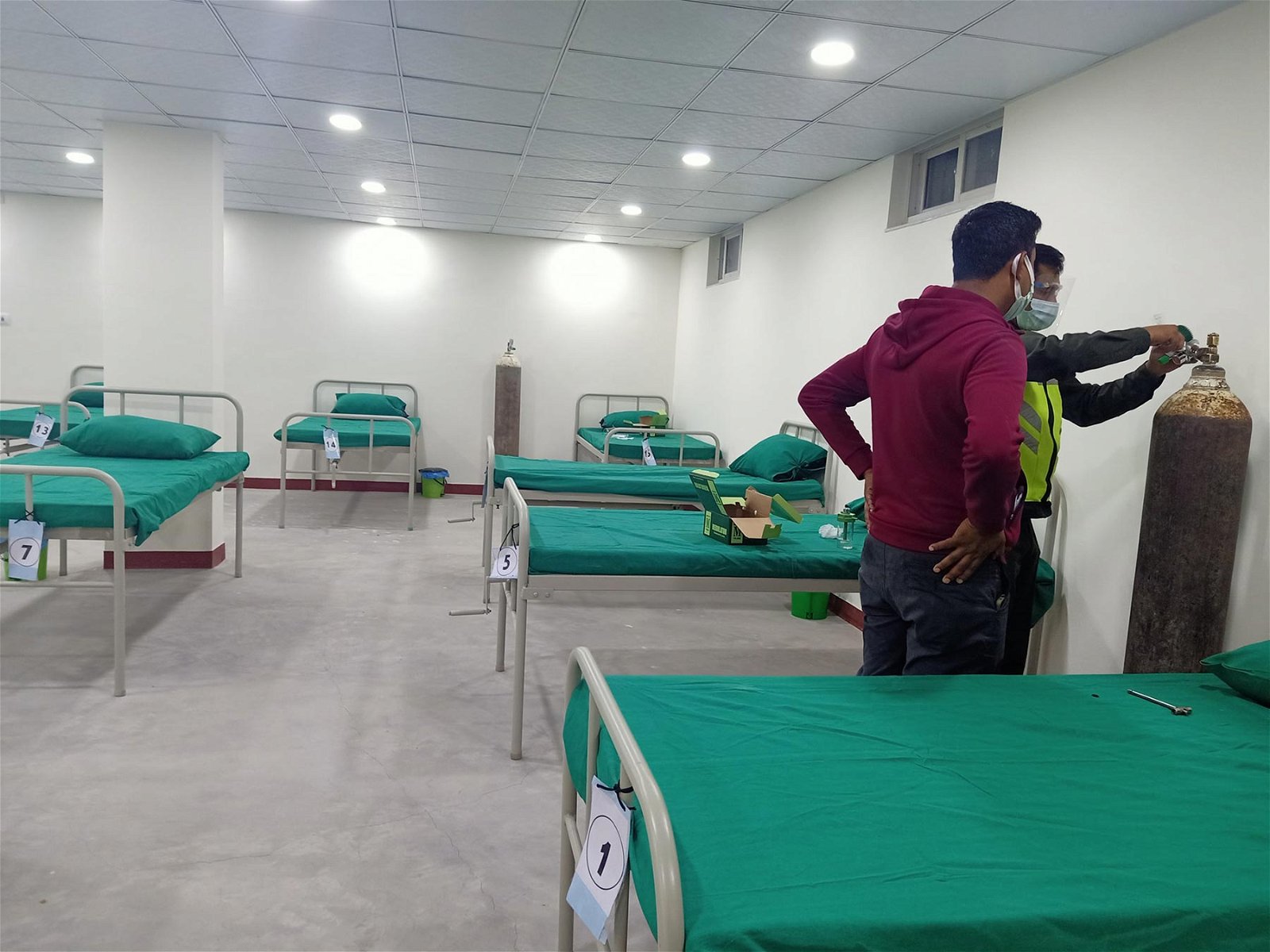 May 9th- Preparing the isolation centre for its first patients