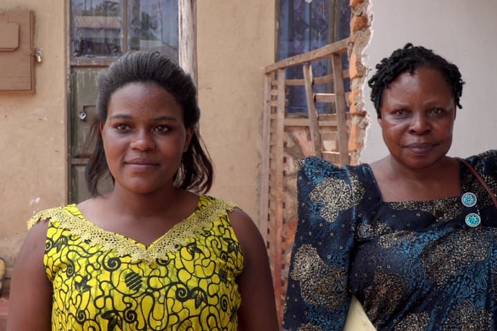 Florence (left) with Mary Zema (right), the founding director of Sanyuka.