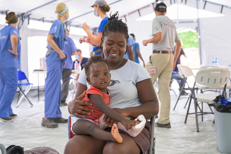 Rosenine is grateful to God for protecting her son Adonnia and for providing care through Samaritan’s Purse.