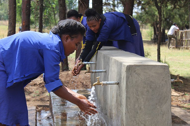Attendance has improved at a school in Ethiopia since the students no longer have to walk more than an hour to find water.