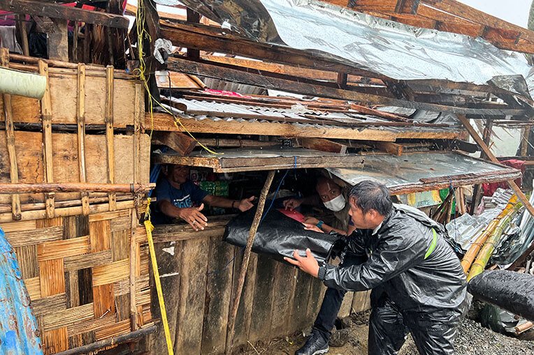 Continued heavy rains have made families more desperate for shelter material.