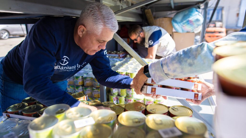 Our teams are working with churches to distribute food and non-food items in multiple locations.