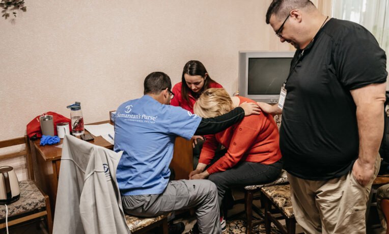 Samaritan's Purse staff members and church leaders are ministering to displaced Ukrainians at Resurrection Church in Lviv, Ukraine.