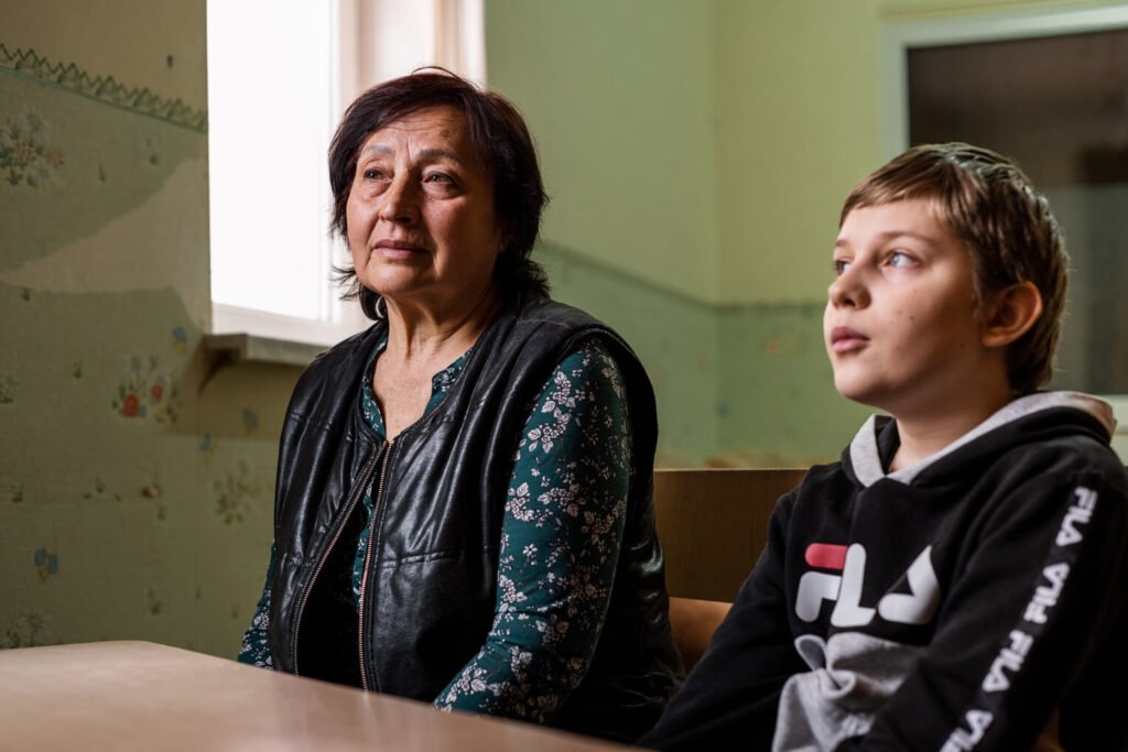 Both Natalia and her grandson Timofey shared their story of fleeing violence in Ukraine with Samraritan’s Purse staff at Resurrection Church in Lviv.