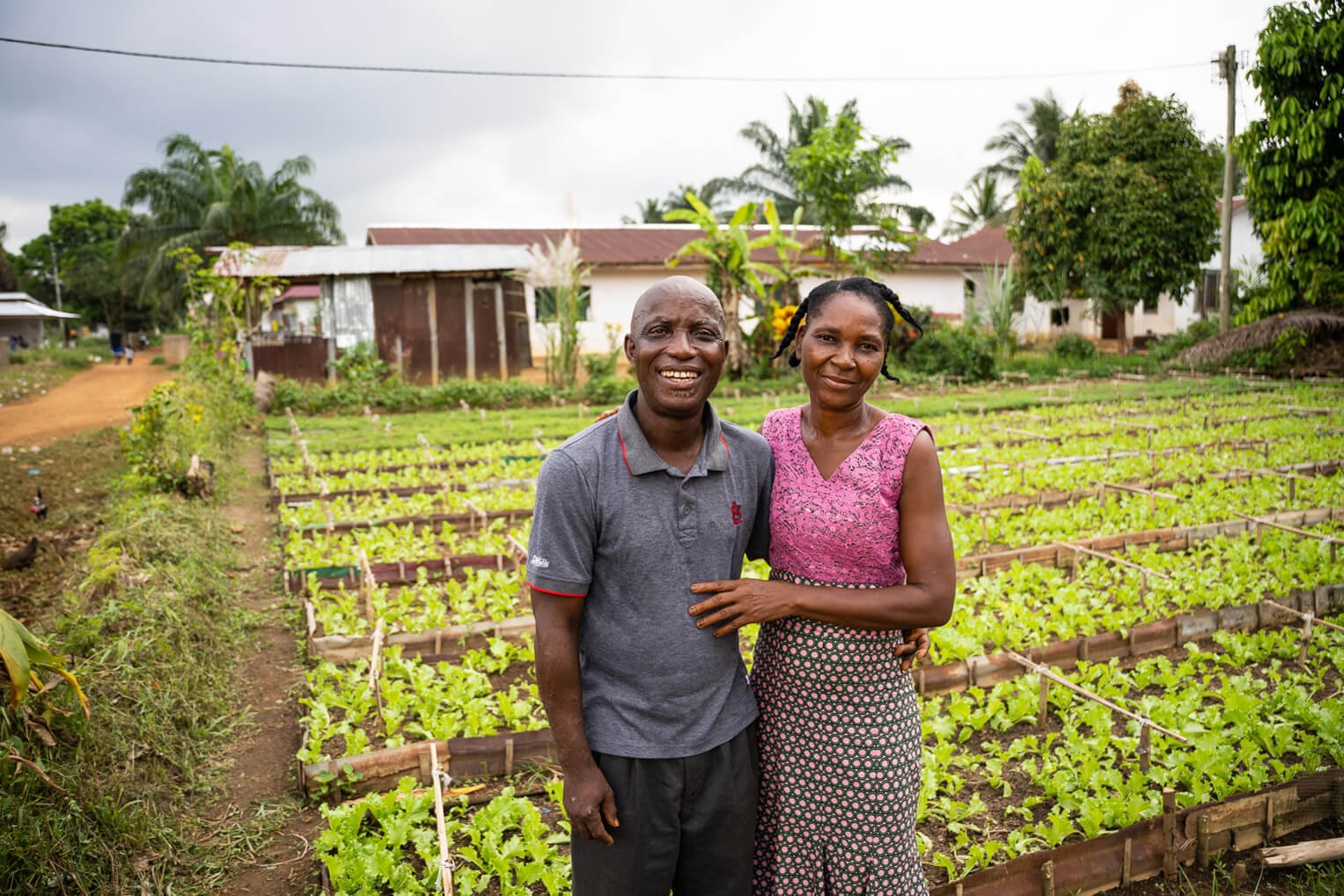 Teewon, left, and his wife, Phaelline, are in their second year growing with the Eden Project.