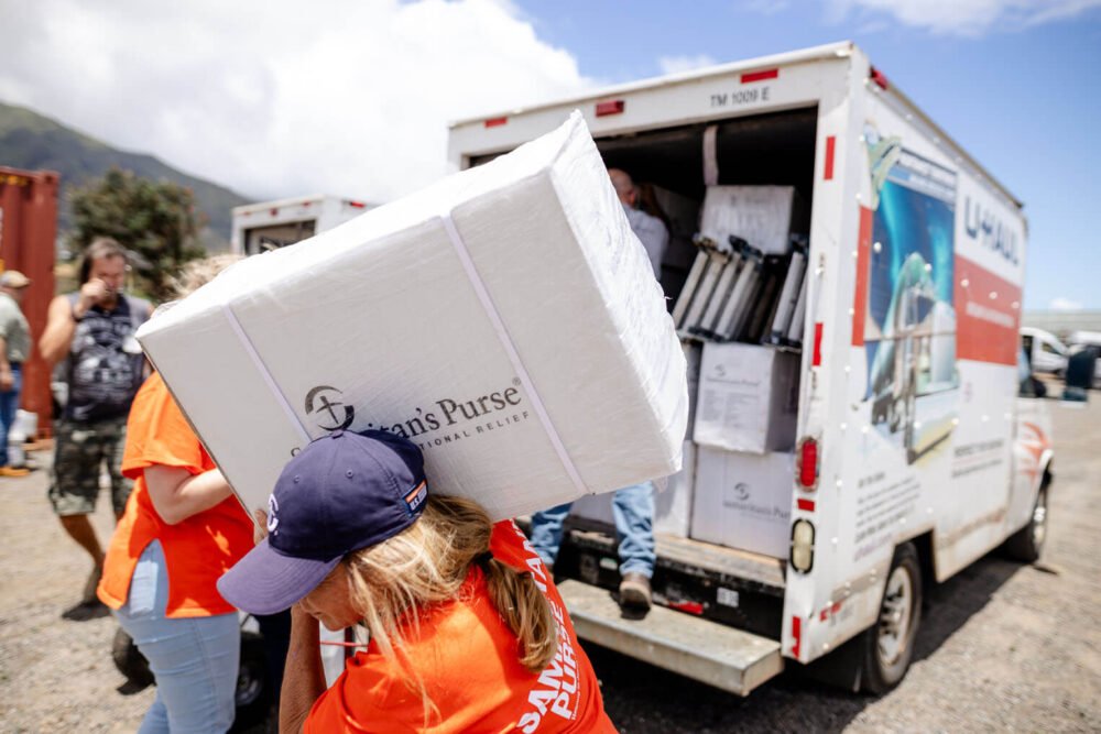 Volunteers are already hard at work staging supplies on the Hawaiian island.