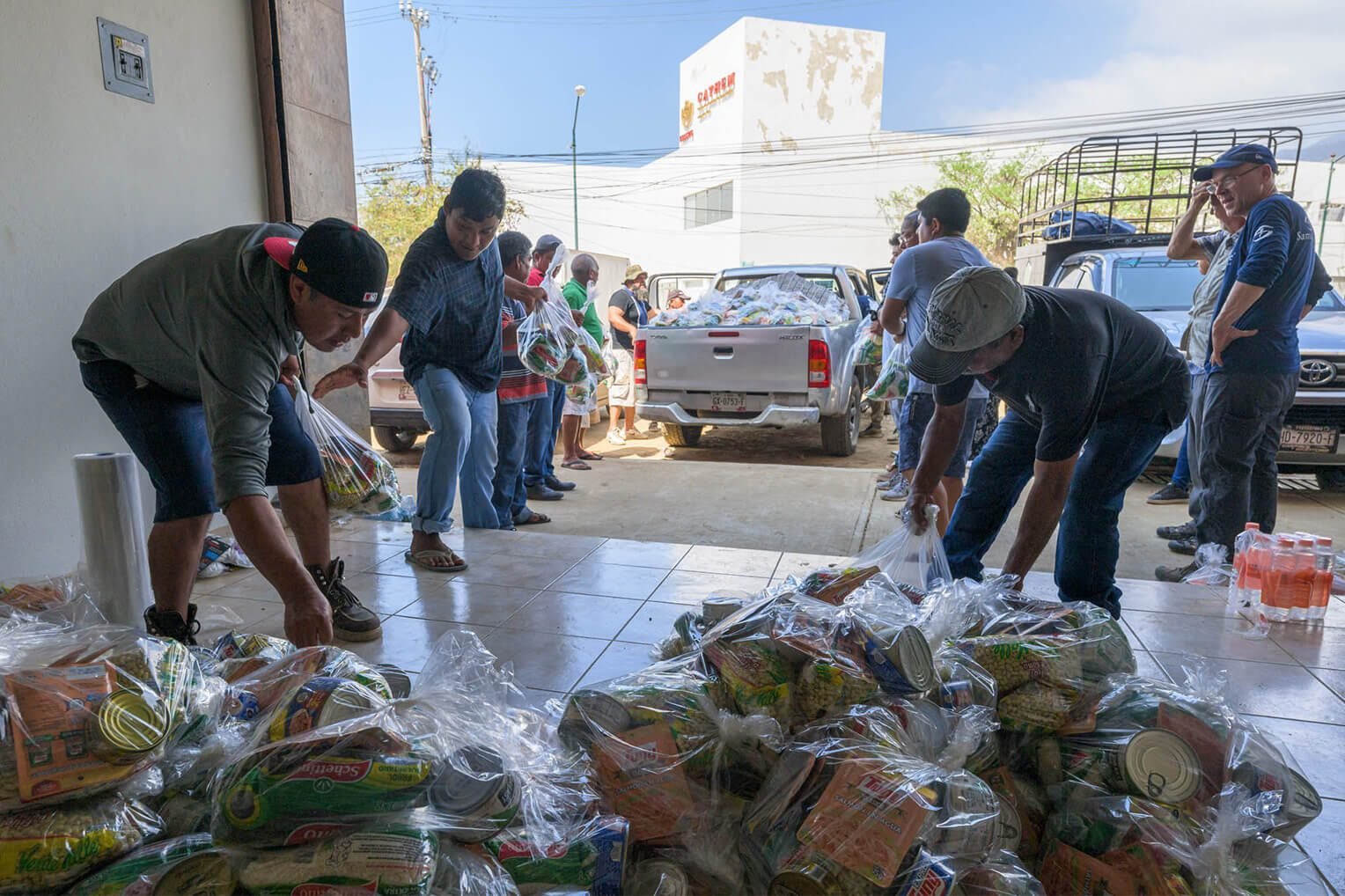 Parcels of rice, beans, tuna, and chicken breast have been delivered to nearly 12,000 people through our network of local church partners.